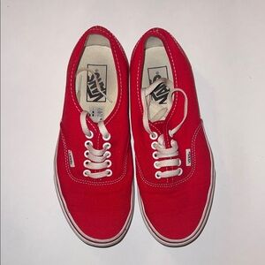 Vans Bold Red Canvas Shoes